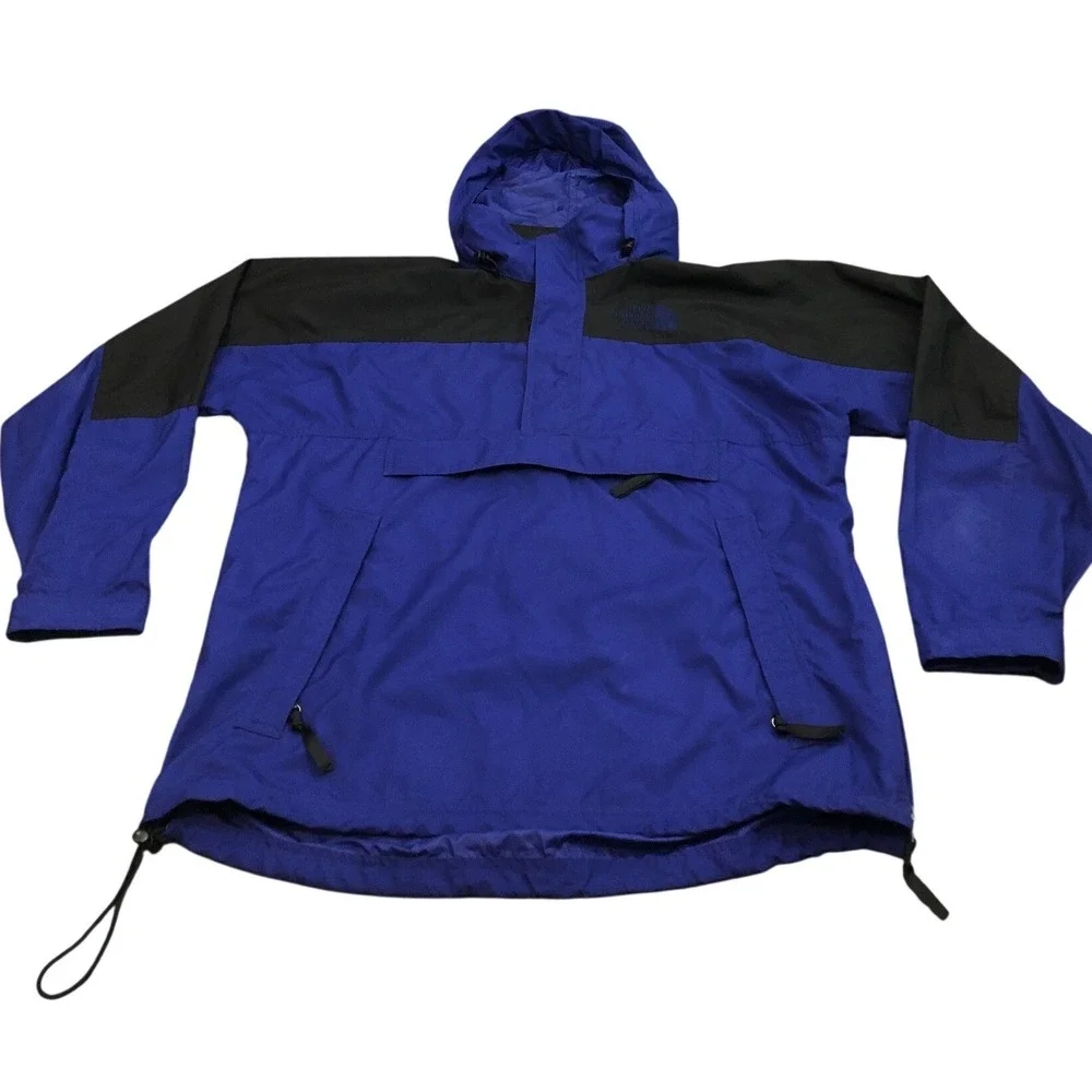 Vintage The North Face‎ Anorak Pullover Jacket Mens Medium Hooded Windbreaker